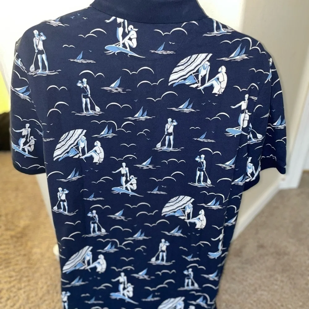 New Mens Polo by Ralph Lauren Big Beach Surf Shirt NWT Sailboat Paddle Board L